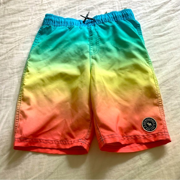 Abercrombie Kids Boys Tropical Gradient Swim Trunks - Picture 1 of 4